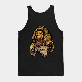 The King Shows His Power And Willdness Illustration Tank Top